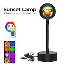 Remote Control Sunset Lamp Projector LED